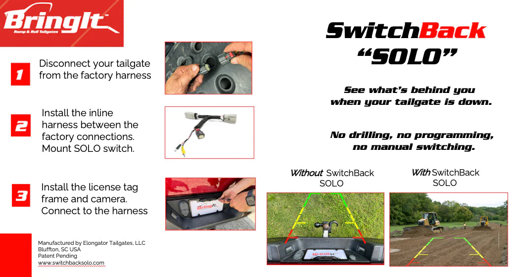 SwitchBack SOLO Tailgate Camera for Select RAM Vehicles