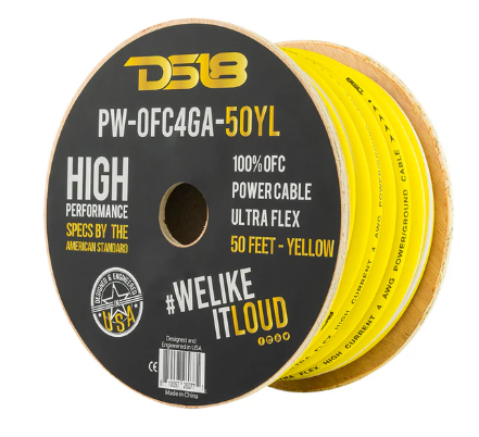 DS18 PW-OFC4GA 4 Gauge 100% OFC Power / Ground Cable
