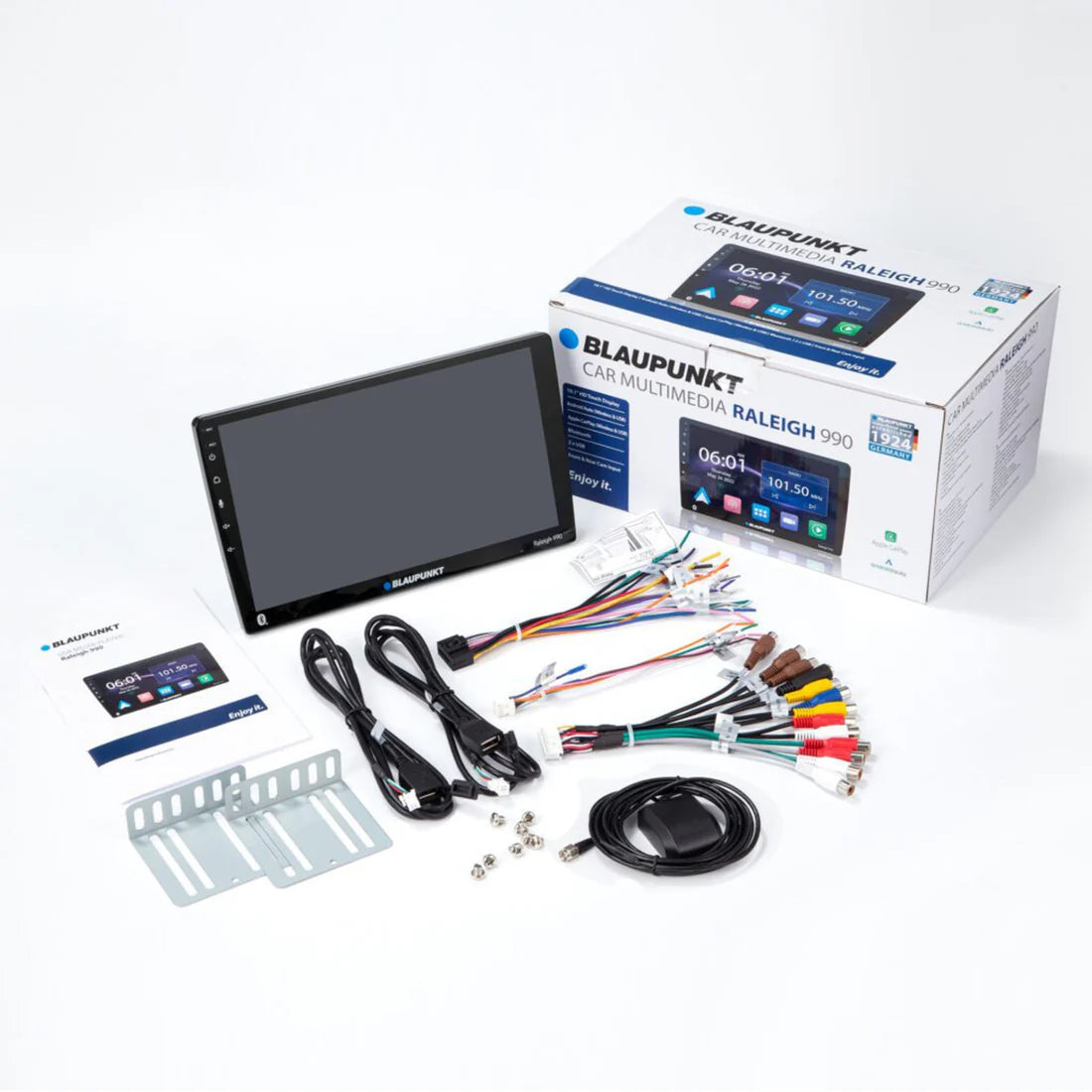 Blaupunkt RALEIGH910 10.1″ Double-Din Receiver with Wireless Apple CarPlay and Android Auto