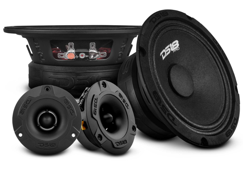 DS18 PRO-GM6.4PK Package with 2 PRO-GM6.4 Loudspeakers and 1 PRO-TWX1/BK Tweeters