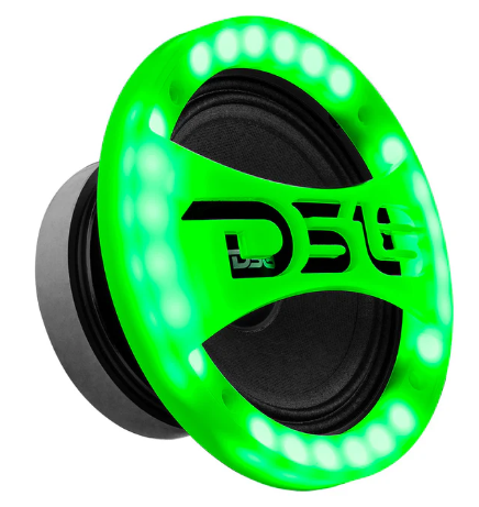 DS18 PRO-GRILL8LGO Universal 8" Speaker Grill Cover with RGB Lights and DS18 Logo