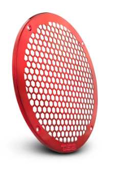 DS18 PRO-GRILL8MS Universal 8" Hex Pattern Shallow Metal Speaker Grill Cover - Red or Black