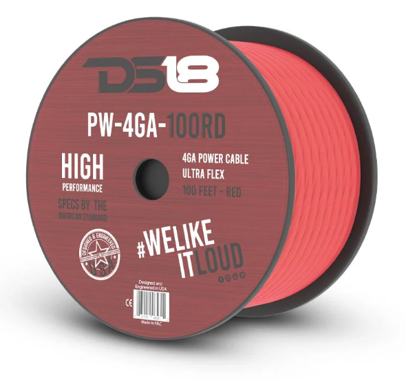 DS18 PW-4GA-100 4 Gauge Power Wire 100 ft
