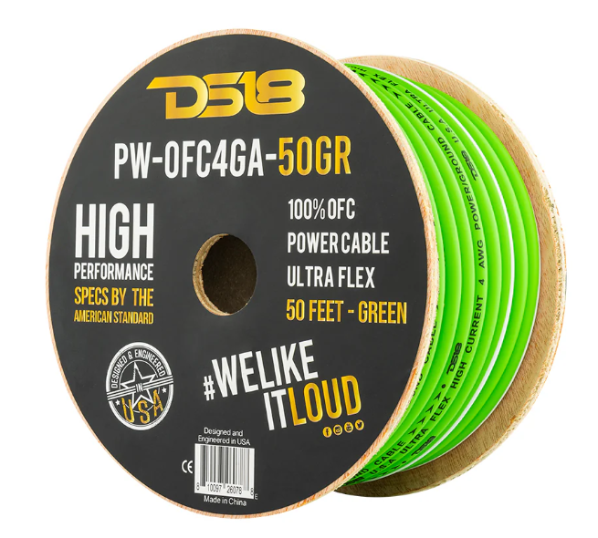 DS18 PW-OFC4GA 4 Gauge 100% OFC Power / Ground Cable