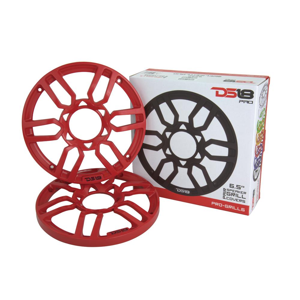 DS18 PRO-GRILL6 Universal 6.5" Speaker Grill Covers -Red, Black, or White