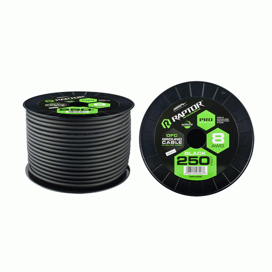 Raptor R58-250 8 Gauge 250 Ft 100% OFC Power Cable