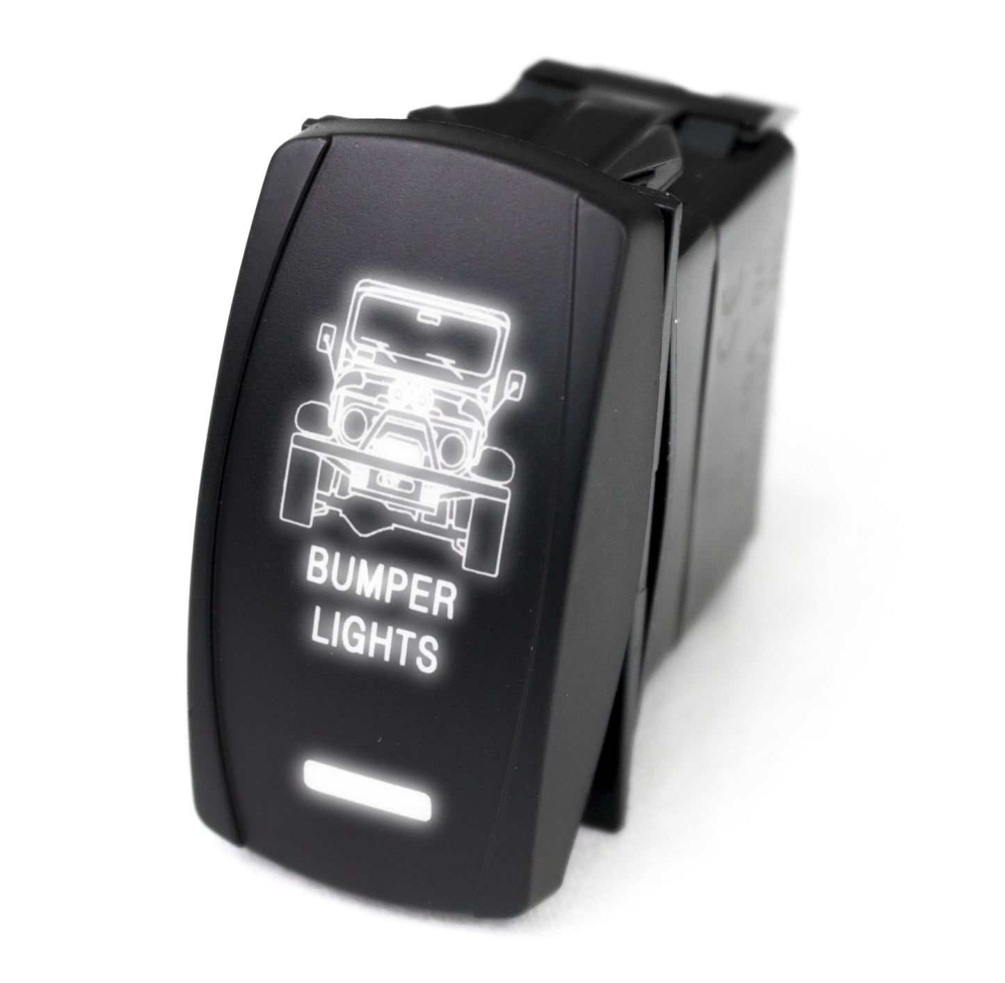 LED Rocker Switch w/ Blue or White LED Radiance (Bumper Lights)
