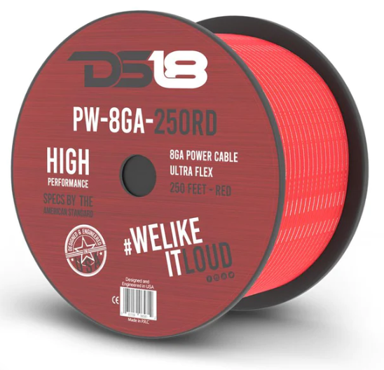 DS18 PW8GA250 8 Gauge Power Wire 250 ft Factory Direct Car Audio