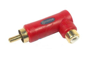XScorpion RAL-R RCA Long Elbow Connectors Female-Male, Red