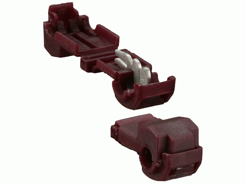 Metra RTT 100 pack Red T-Tap Connectors 22/18 Gauge