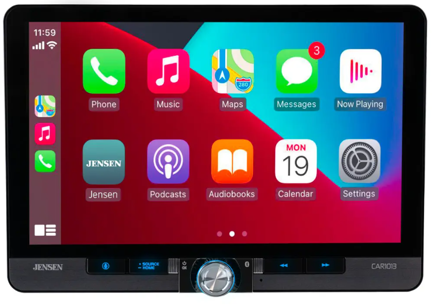 Jensen CAR1013 10.1″ Receiver with Wireless Apple CarPlay and Android Auto