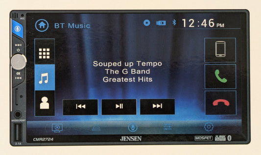 Jensen CMR 2724 Double-Din Mechless Receiver with Bluetooth