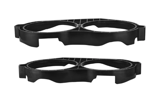 DS18 RY-HD210SBMB.1423 Harley Davidson Bag Dual 10" Woofer Conversion Rings