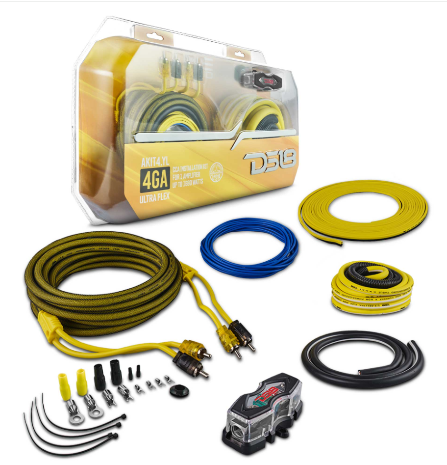 DS18 AKIT4 Amp Kit 4 Gauge with Mini-ANL Fuse Holder