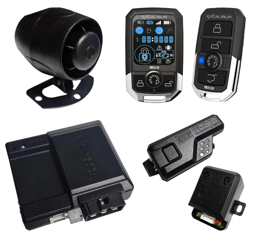 Omega Remote Display Omega Excalibur AL-1880-3D 2-Way Deluxe Remote Start, Security, and Ke ...