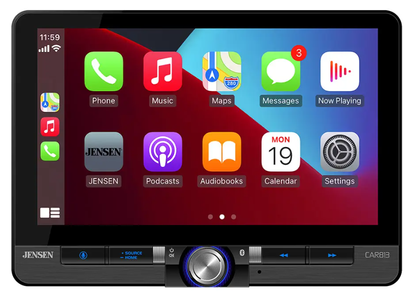 Jensen CAR813 8″ Receiver with Wireless Apple CarPlay and Android Auto