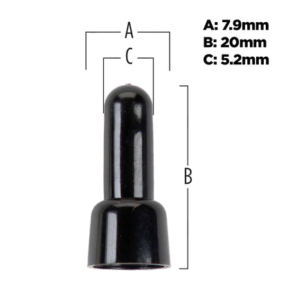 Metra CCLB1614 100 Pack of Long Neck Black Crimp Caps 16/14 Gauge