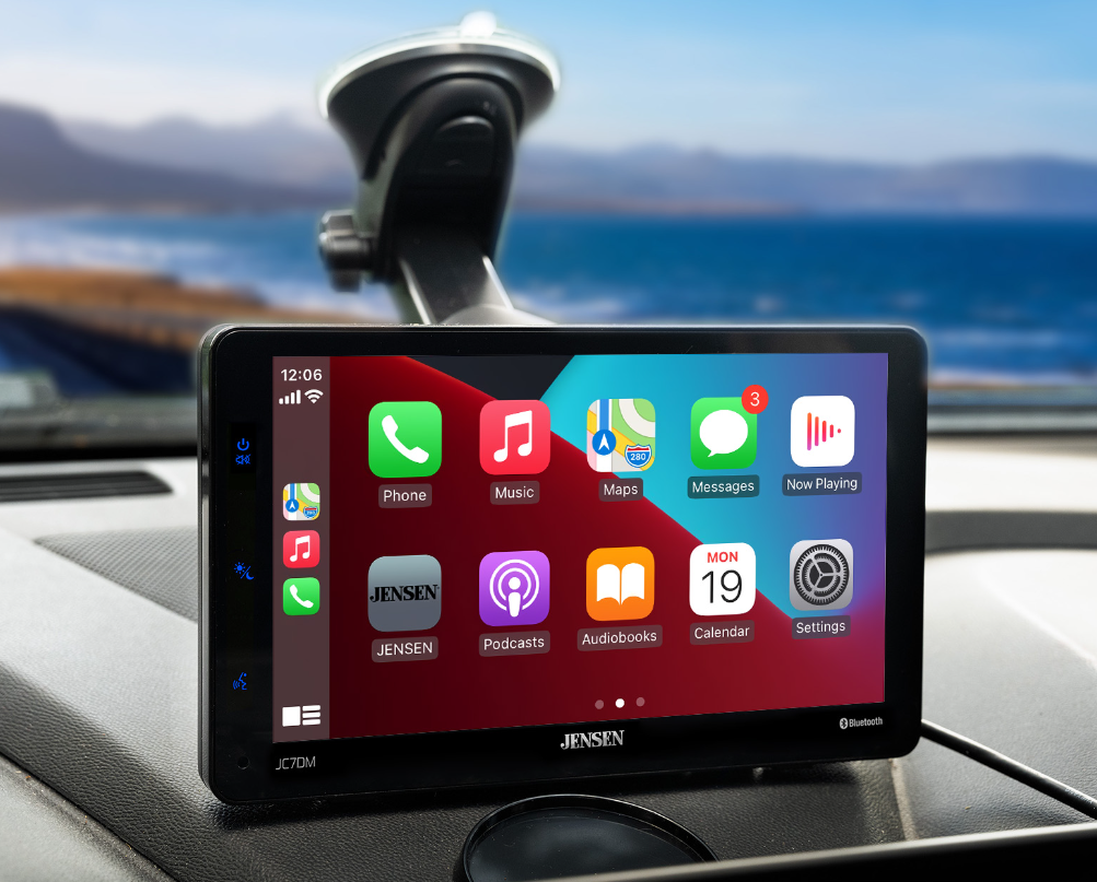 Jensen JC7DM Dash Mount Monitor with Apple Carplay and Android Auto