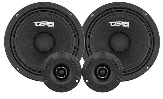 DS18 PRO-GM8.4PK Package with 2 PRO-GM8.4 Loudspeakers and 1 PRO-TWX1/BK Tweeters