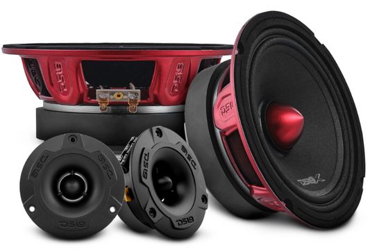 DS18 PRO-X6.4BMPK Package with 2 PRO-X6.4BM Mid Ranges and 1 PRO-TWX1/BK Tweeters