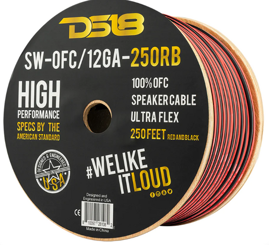DS18 SW-OFC12GA-250RB 12 Gauge OFC Speaker Wire 250 ft