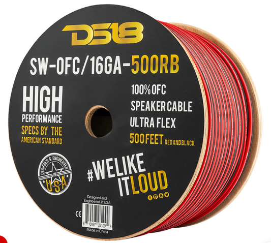 DS18 SW-OFC16GA-500RB 16 Gauge OFC Speaker Wire 500 ft
