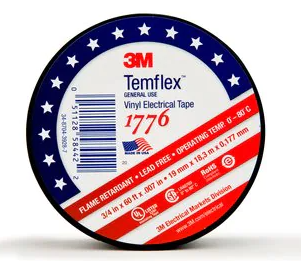 3M Temflex 1776 Vinyl Electrical Tape Bulk 10 pack