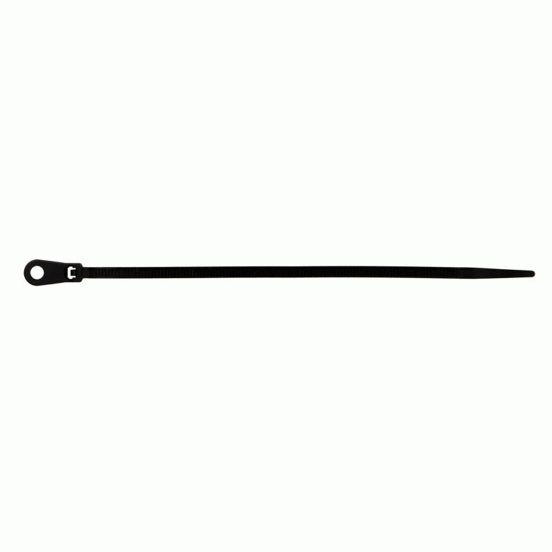 Metra Black Cable Ties BMCT with Mounting Hole 100 Pack - Choose Length