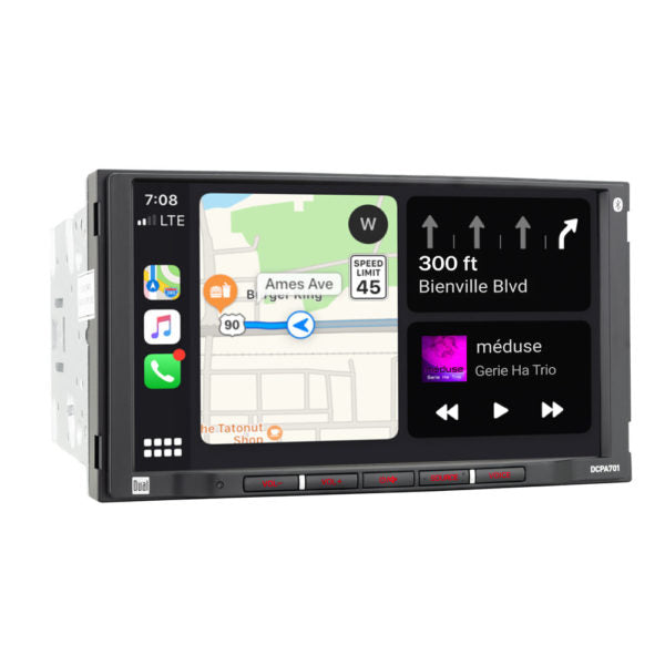 Dual DCPA701 7" Double-Din Radio, Mechless, Apple Carplay, Android Auto