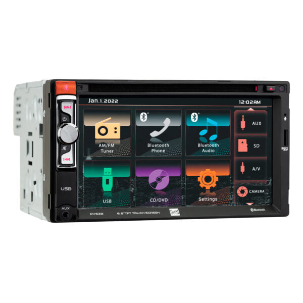 Dual DV622 Double-Din Receiver with Bluetooth, CD/DVD Player