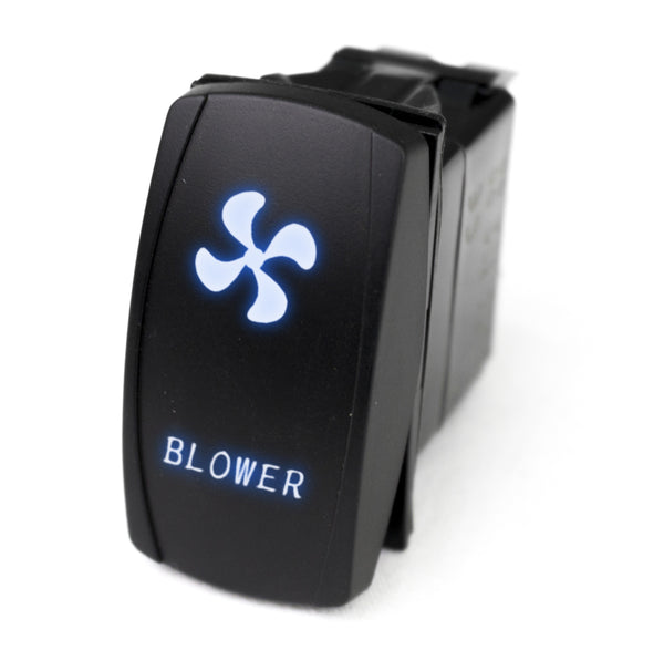 LED Rocker Switch w/ Blue or White LED Radiance (Blower)