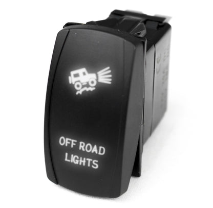 LED Rocker Switch w/ Blue or White LED Radiance (Off-road Lights)