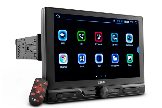 DS18 DDX10.5ADX Single-Din Radio with 10.5" Display, GPS, Screen Mirroring