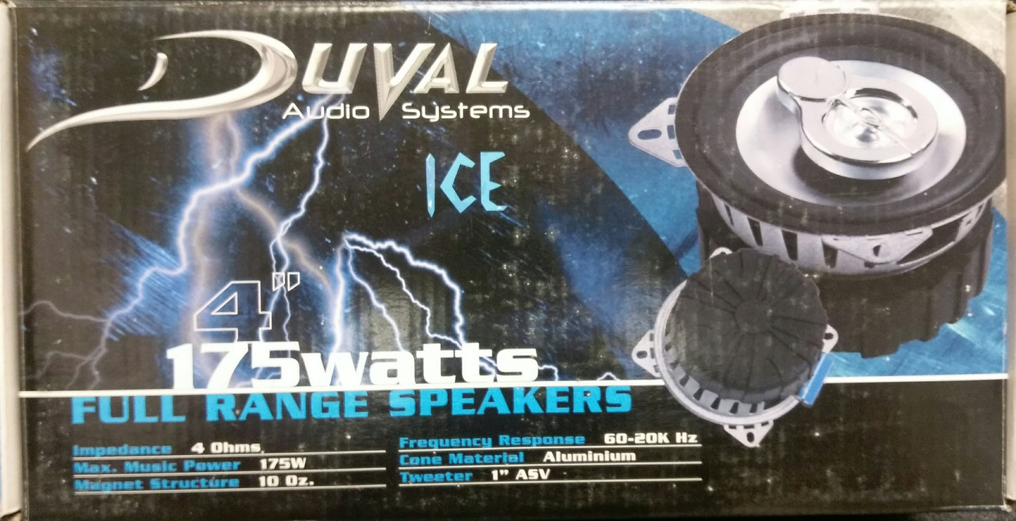 Duval "Ice" Series ICE3240 4" Car Speakers 175W Max