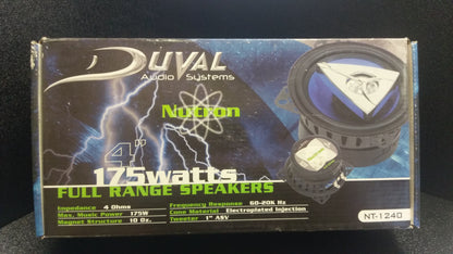 Duval "Nutron" Series NT1240 4" Car Speakers 175W Max
