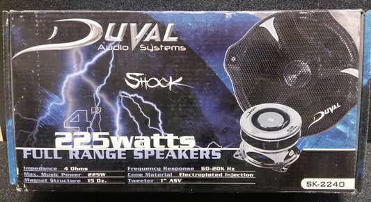 Duval "Shock" Series SK2240 4" Car Speakers 225W Max